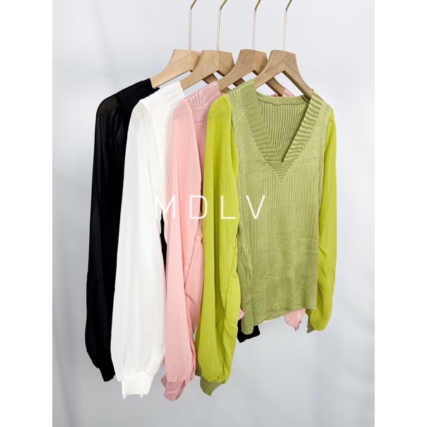 MDLV~8663 KNIT ATASAN LENGAN PANJANG RAJUT