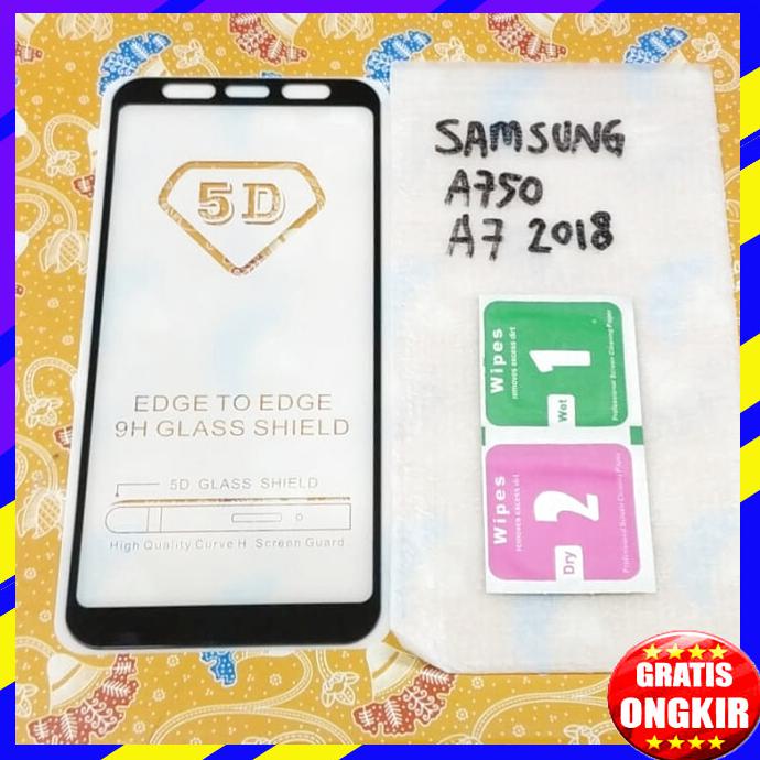 ACC HP TEMPERED GLASS FULL SAMSUNG A750 A7 2018 GORILA GLASS