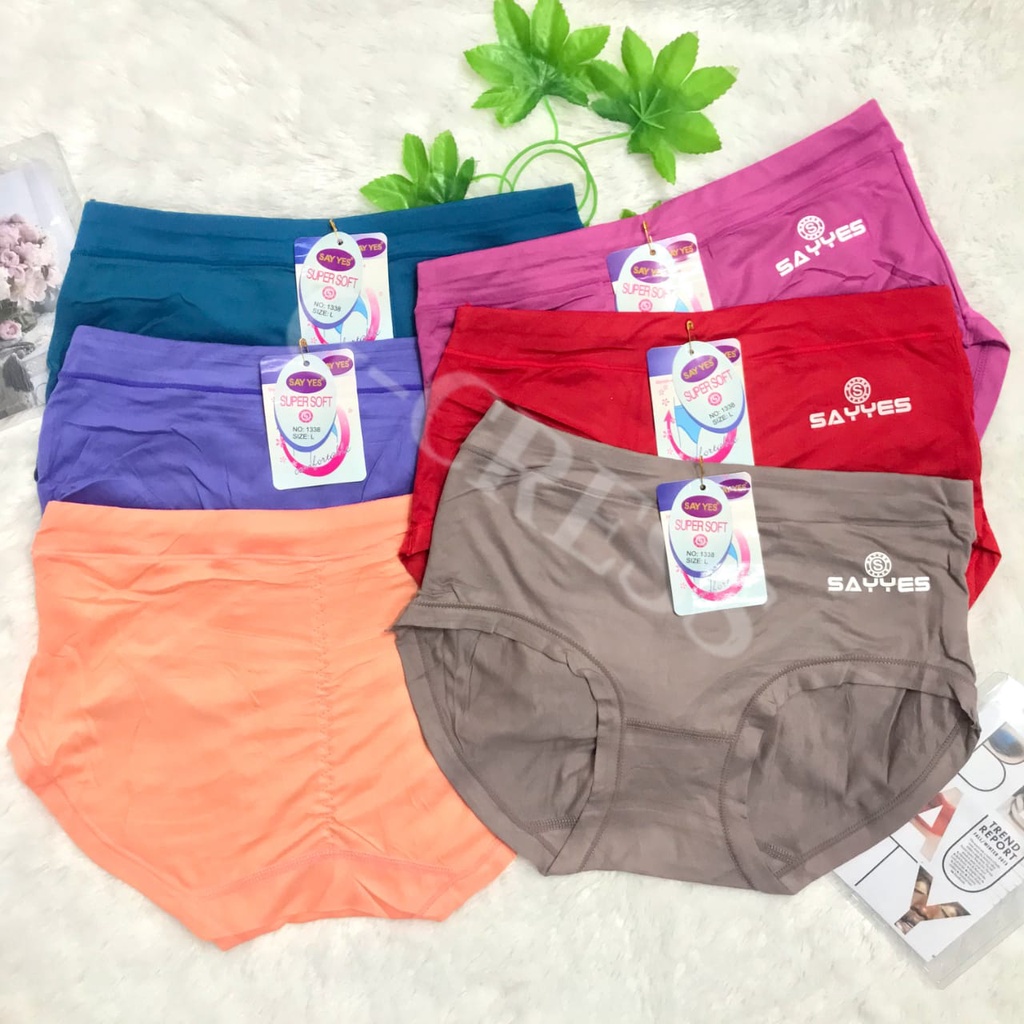 CD Wanita/Celana Dalam Cewek Sepinggul Katun Polos Adem Lembut Karet Kecil Elastis/Termurah | 1338