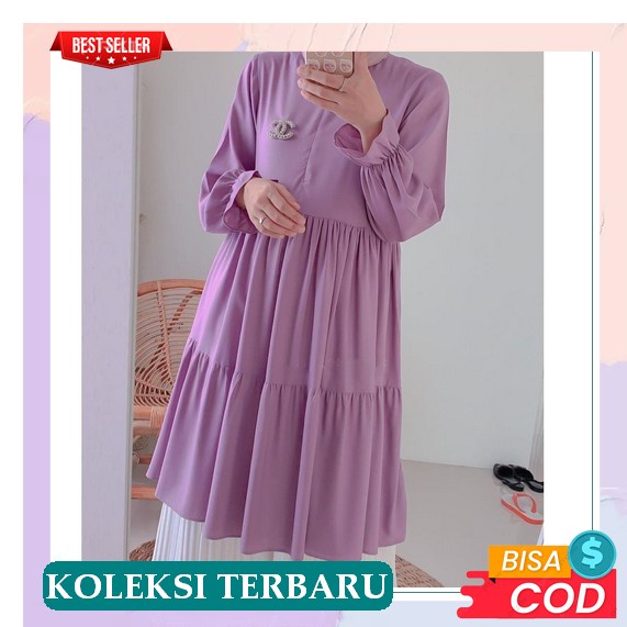 Bear Apple Tunik Babyterry Siro Tunik Terbaru 2021 Tunik Remaja Kekinian Tunik Wanita Remaja Tunik M