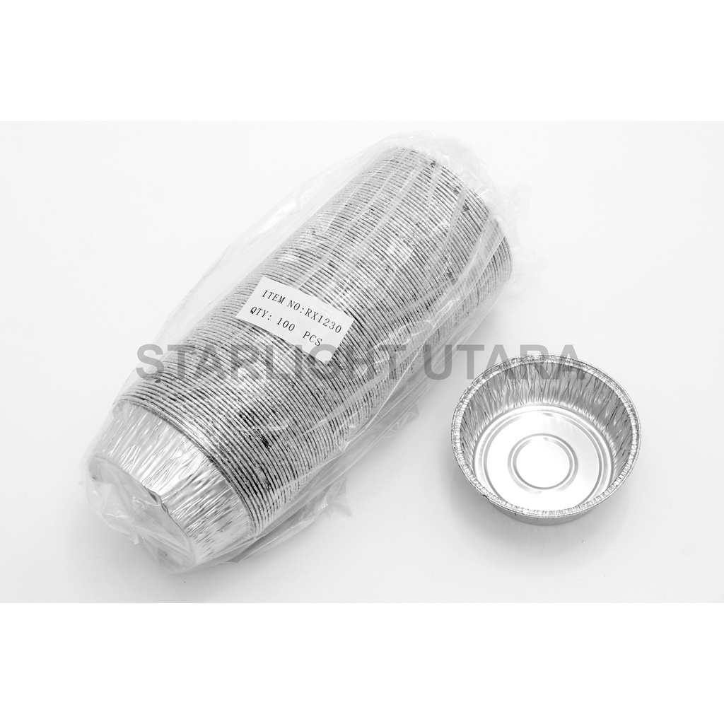 wadah aluminium model cup bulat RX-1230 - wadah aluminium foil CUP RX 1230