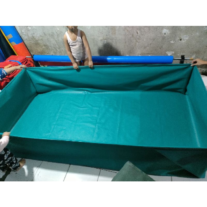 TERPAL KOLAM IKAN 200X100X50 TYPE TERPAULIN SEMY KARET
