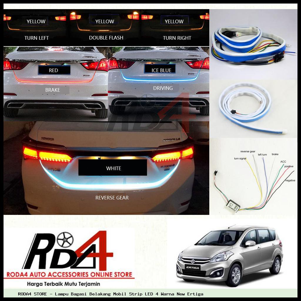 Lampu Bagasi Belakang Mobil Strip LED 4 Warna New Ertiga