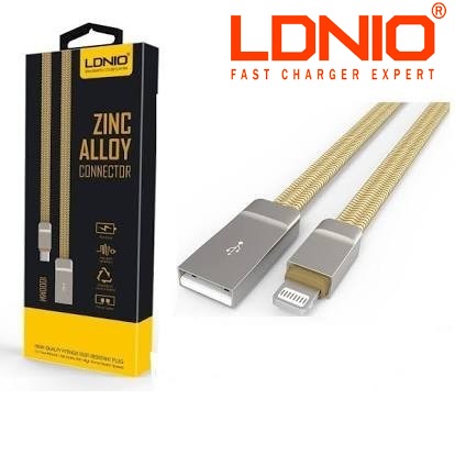 LS20 LDNIO Kabel Data IPhone USB Lightning Zinc Alloy Connector 1M