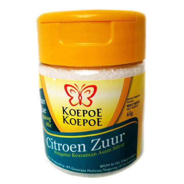 Citrone Zuur Bahan Kue Merk KOEPOE  Kemasan 45 Gr