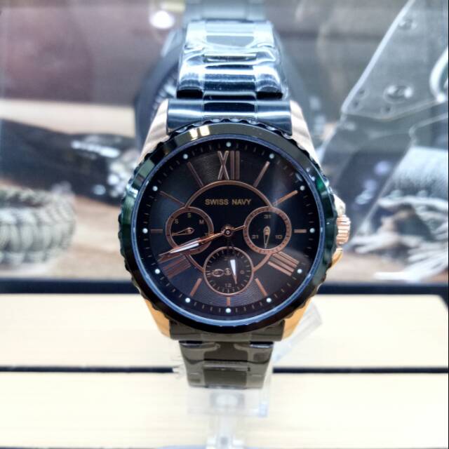 Jam tangan Wanita SWISS NAVY CHRONOGRAPH SN-6850M ORIGINAL