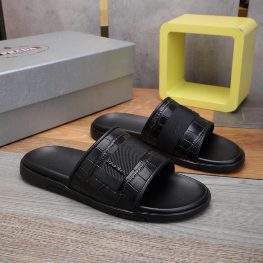 sandal pria slide sendal cowok pr4d4 top branded p1shoes slippers men