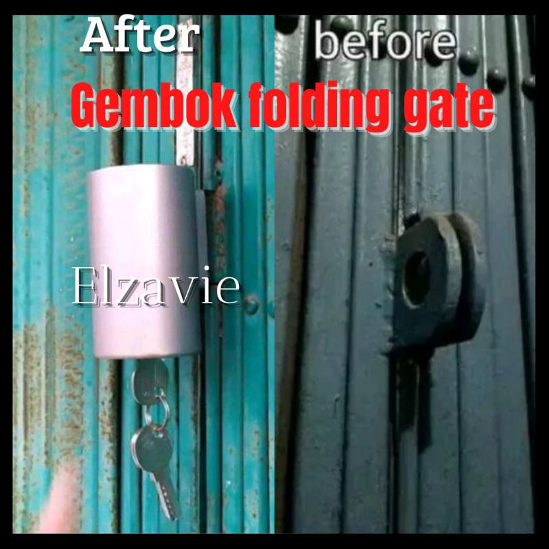 kunci gembok bambu folding gate kunci gembok anti maling