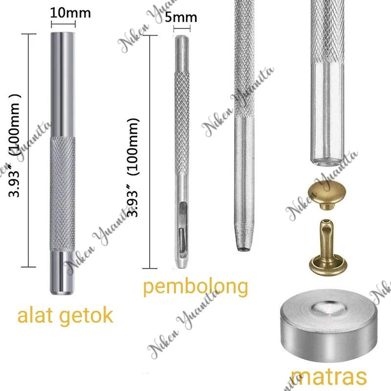 alat pasang paku centang rivet keling matras datar gepeng