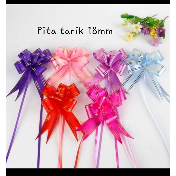 

Pita Tarik isi 10 / Pita kado/pita serut 18mm isi 10bh Pita suvenir