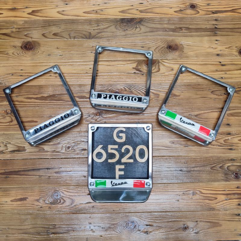 FRAME PLAT NOMOR BELAKANG VESPA DUDUKAN PLAT NOMOR VESPA