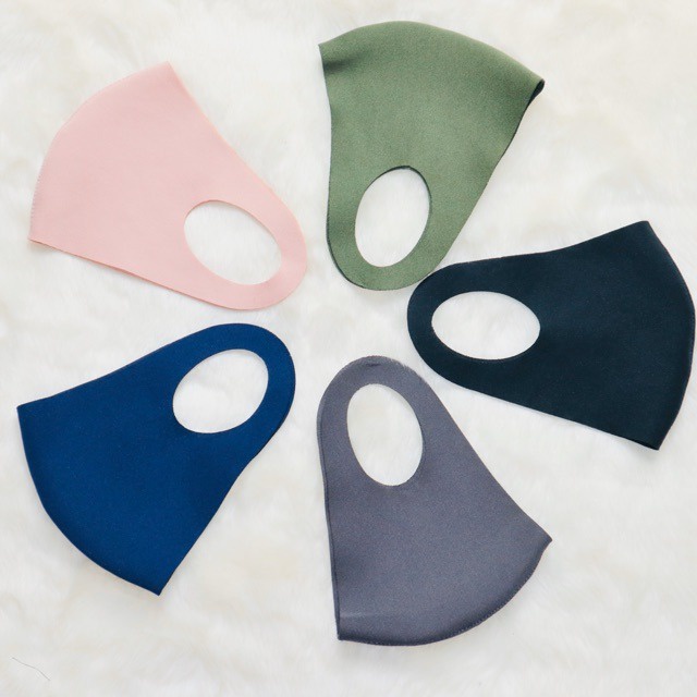 Isi 5 Masker Scuba Model Korea Kualitas Premium / Masker Anti Debu Anti Bakteri Bahan Kain Scuba Washable / Masker Scuba Import High Quality Isi 5