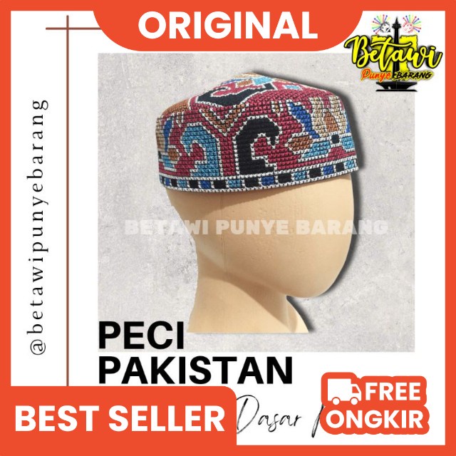 peci pakistan kopiah pakistan warna dasar maroon dan dasar hitam
