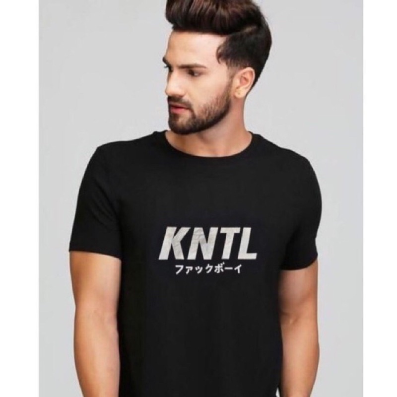 BAJU KAOS T SHIRT ATASAN DISTRO PRIA WANITA COWOK CEWEK KATA TULISAN JEPANG JAPAN KNTL SIMPLE MURAH