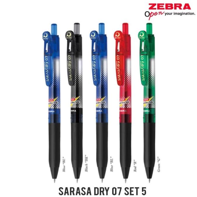 

(COD) ZEBRA SARASA DRY 07 SET 5 PROMO Kode 29