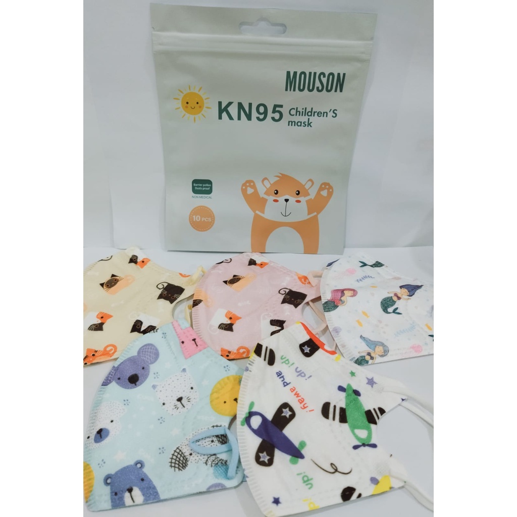 MASKER ANAK KN95 MOUSON ISI 10PCS 5PLY 5 LAPISAN