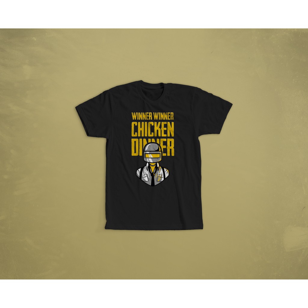 KAOS BAJU TSHIRT COMBED 30S PUBG CHICKEN DINNER KODE I1