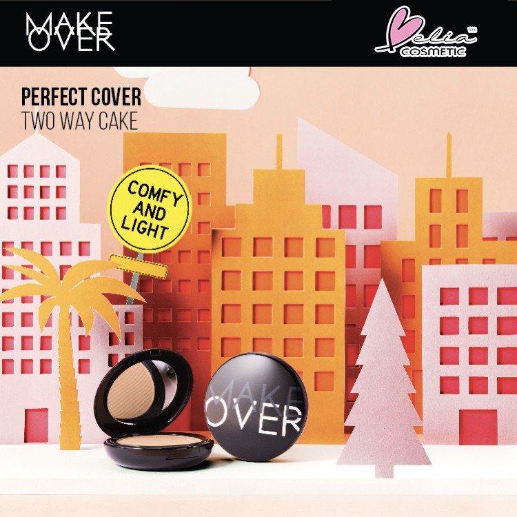 ❤ BELIA ❤ Make Over Perfect Cover Two Way Cake SPF 15 12g (bedak padat) Makeover