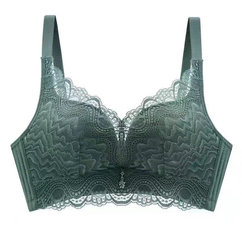 [ LINGERIE MASTER ] - (B-35) BRa women bra BH WANITA PUSH UP busa tipis nyaman BRA WANITA TANPA KAWAT-B-35 Hijau