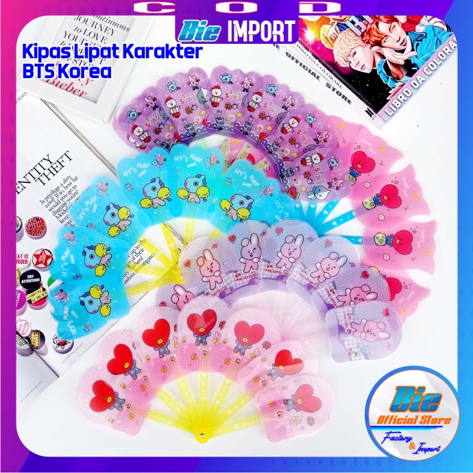 Kipas Tangan Lipat Karakter Style Impor Best Seller