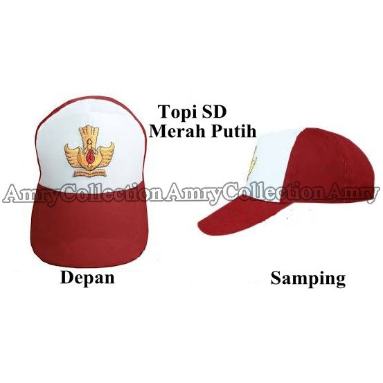 

Topi SD Merah Putih Logo bordil Seragam sekolah