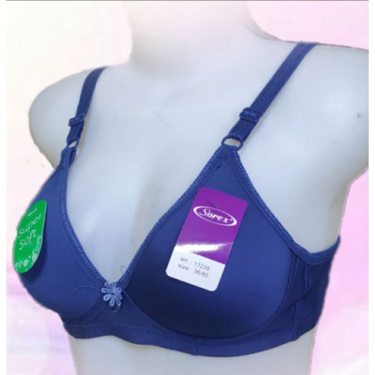 Bra Sorex Cup B Super Soft Size 40, 38, 36, 34 BH Busa Tanpa Kawat / Bra Dewasa BH 17238