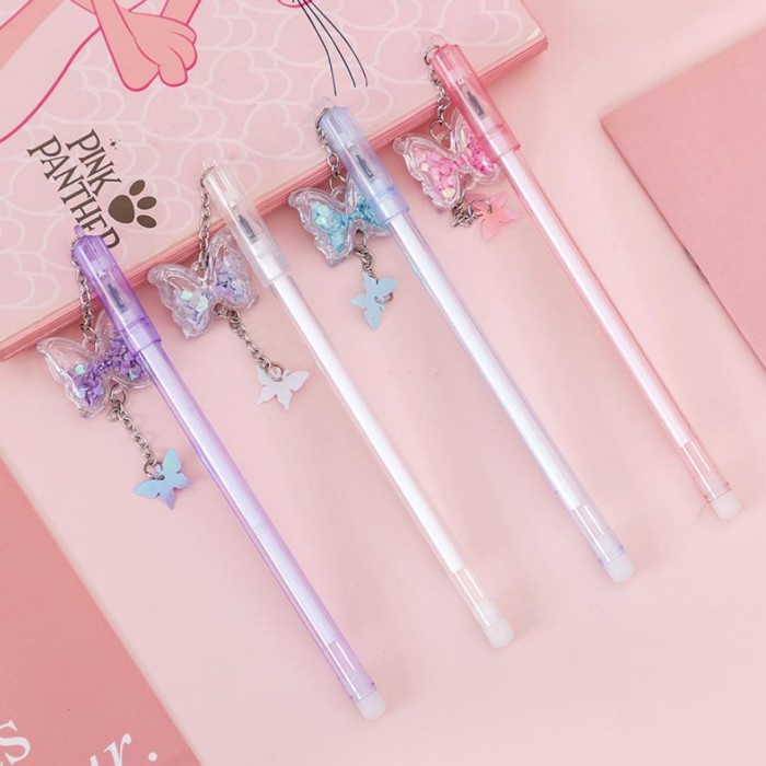 

Sale!!! Cod 1 Lusin Pulpen Gel Gantungan Kupu Kupu / Pulpen Motif Gantungan Sale!!!