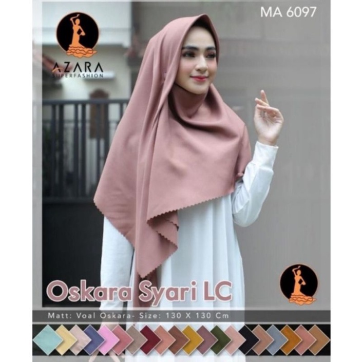 Jilbab Syar'i Segi empat 130x130 / Azara oskara syar'i 130x130 / Hijab Segi Empat Syar'i Murah