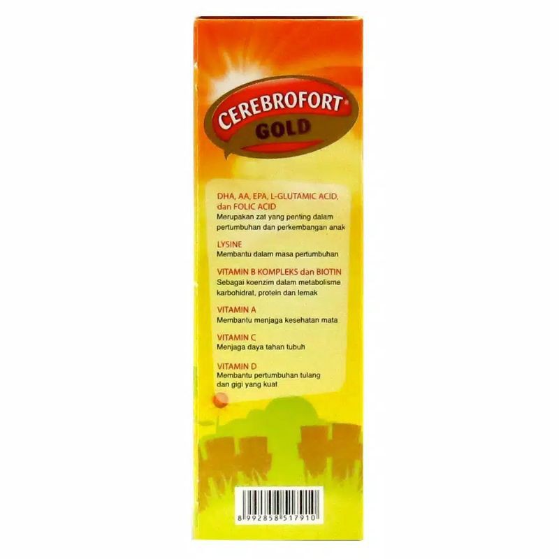 Cerebrofort Gold Multivitamin Vitamin Anak Sirup - Kabakids Store