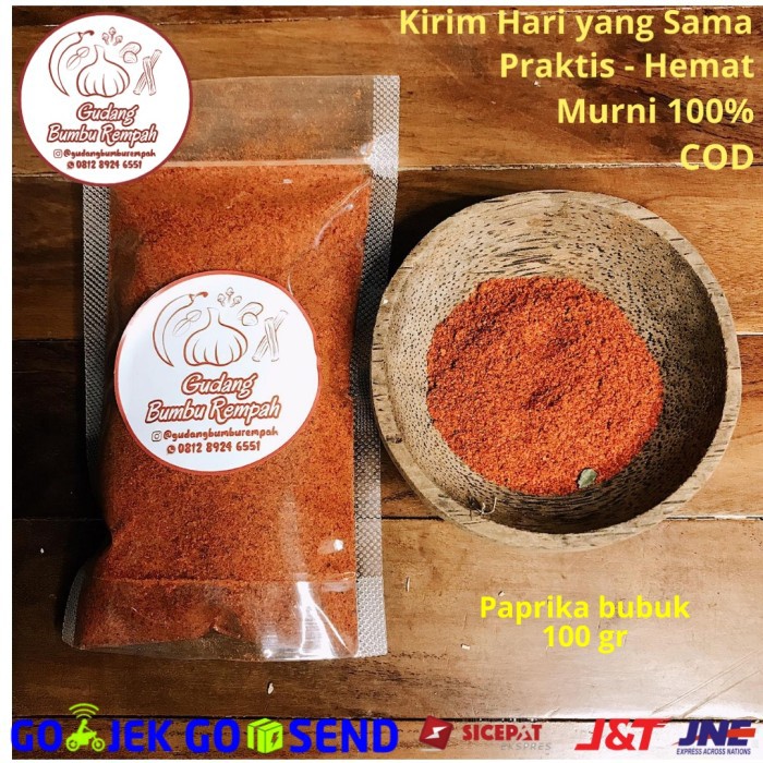 

ʊʊMEGA PROMO☮ Paprika Powder Bubuk 100gr Rempah Bumbu Dapur Super aneka bumbu dapur ibu rumah tangga