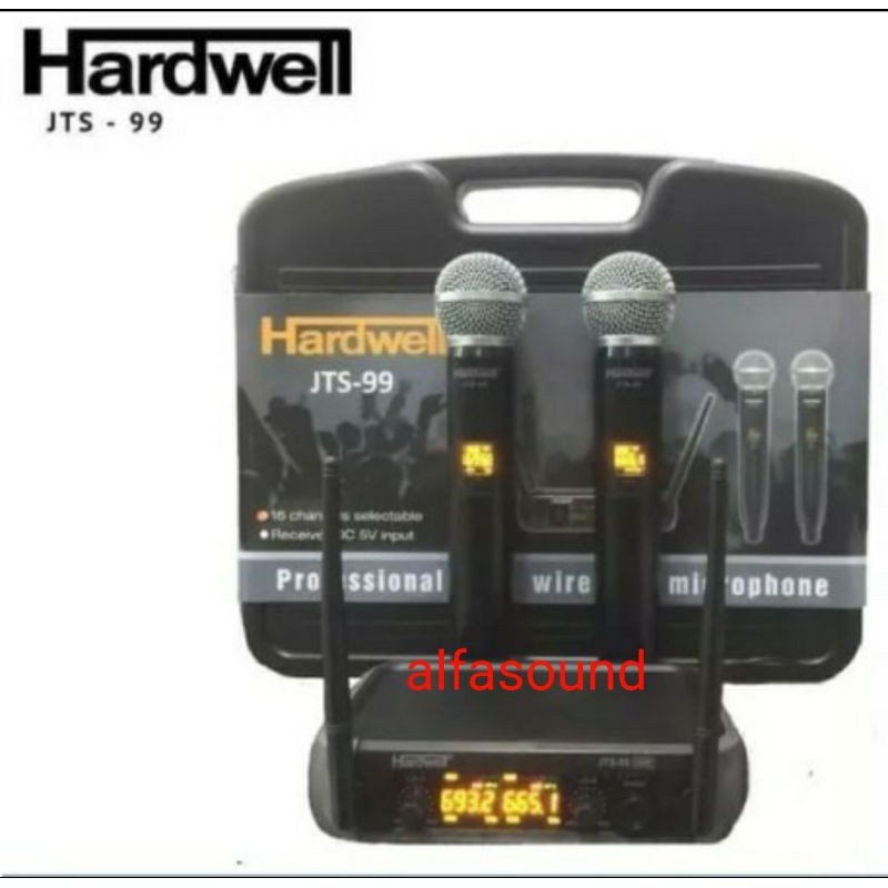 Microphone Wireless Hardwell JTS99 Original 2 Mic JTS 99