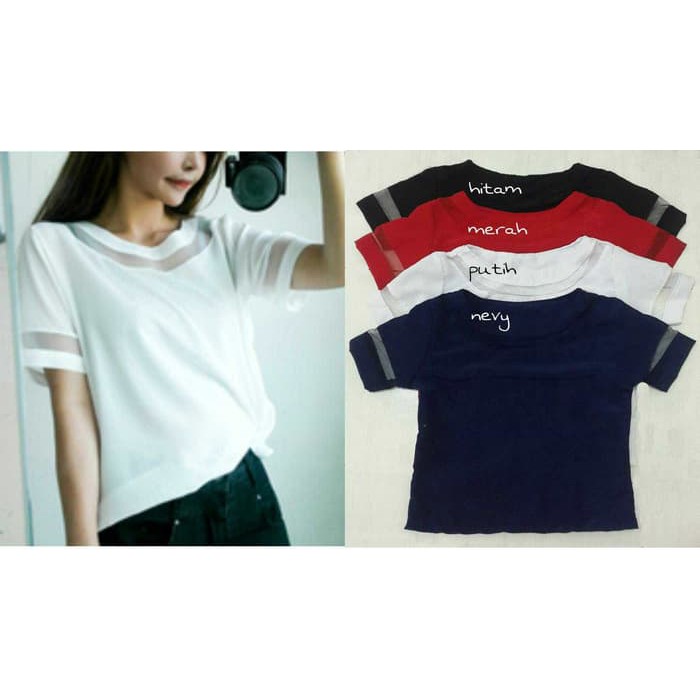 Ramayana - Chapter 9 Blouse S/S Salur Kombinasi Ikat De