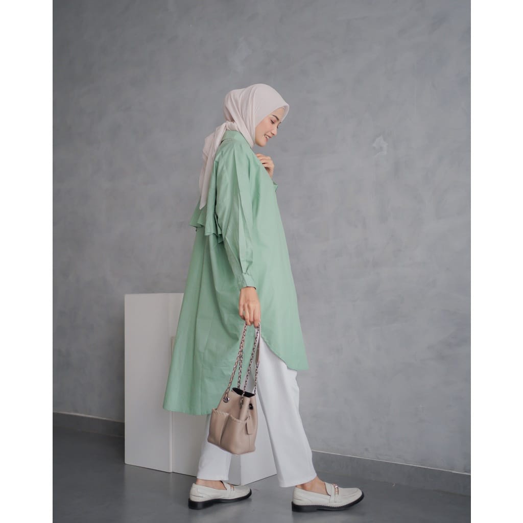 Tq88indonesia Fashion Baju Muslimah Polos / Hita / Layna Tunik RAYON DIAMOND / Gelinda Puff Back  / Tunic Busui / Ootd