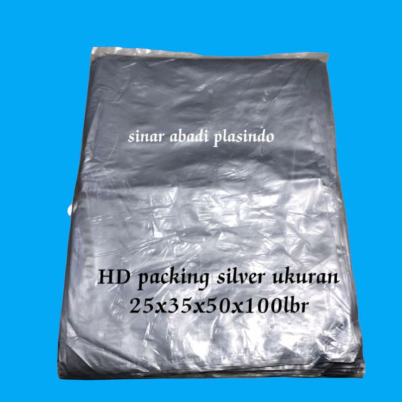 

plastik packing silver uk 25x35, HD packing, kantong bungkus paket