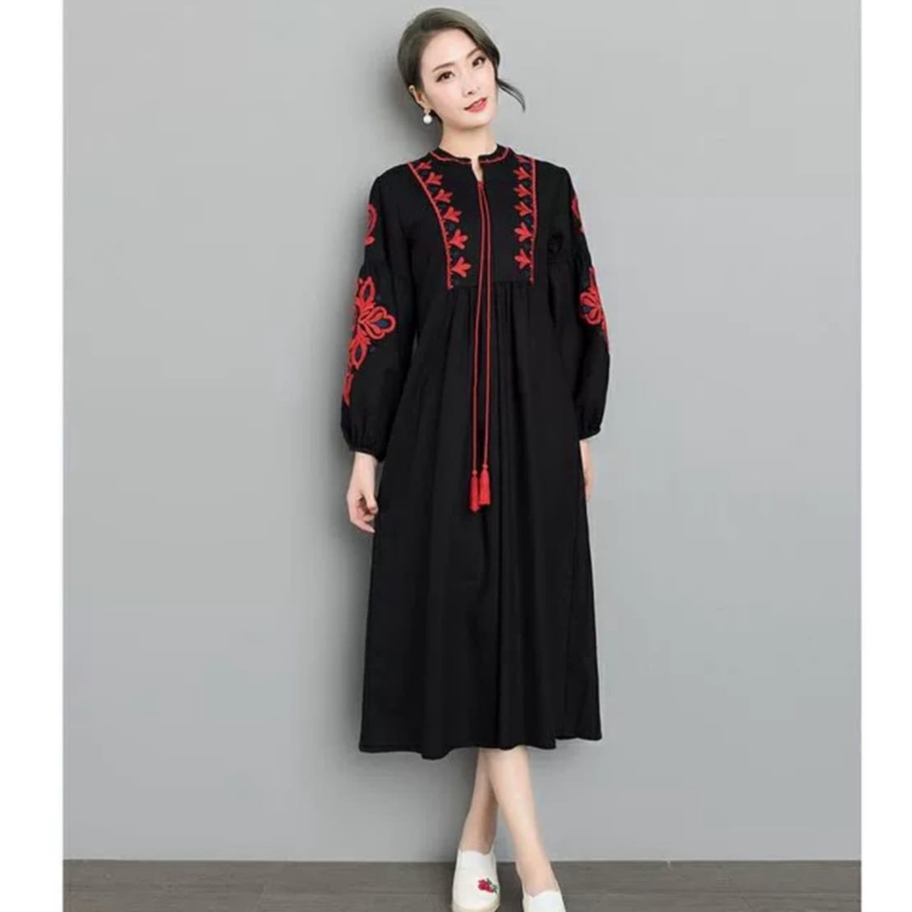 Dress Korean Style Import Premium Korea 83380 Aaliyah Boho Fit S - XL