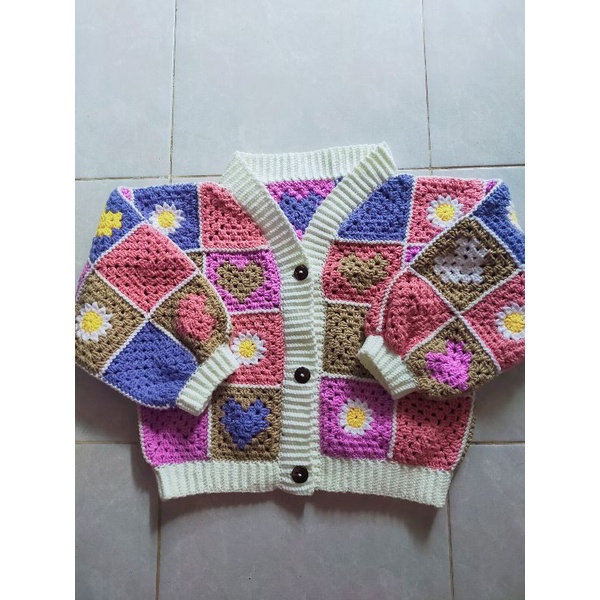 LOVELY CROCHET CARDIGAN, Cardigan Rajut