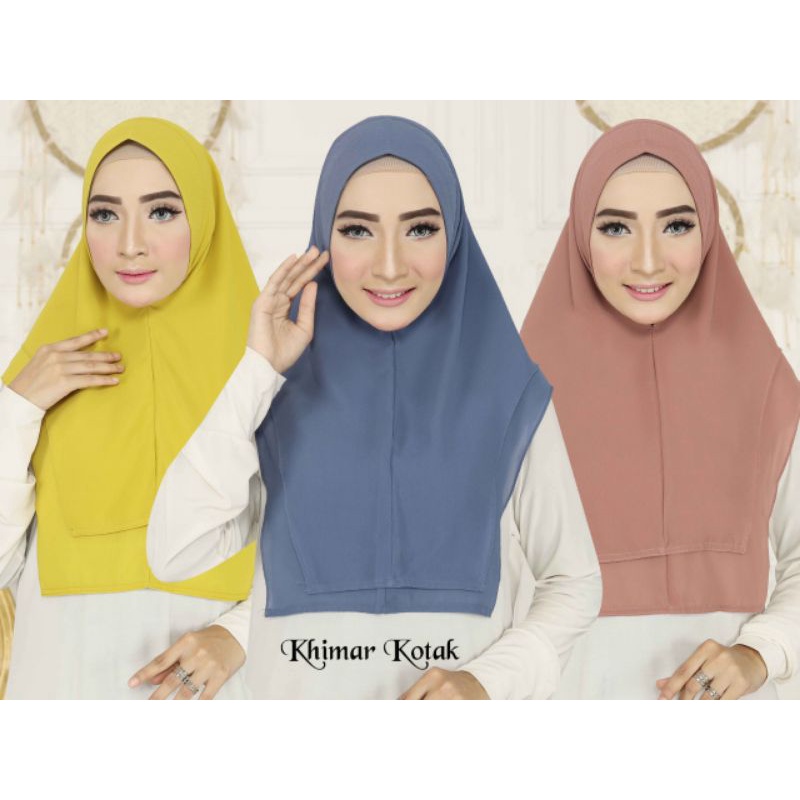 khimar kotak oval mini/kerudung instan oval caliya mini/jilbab caliya oval mini