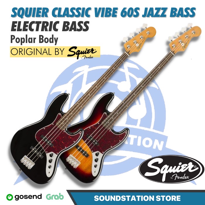 Squier Classic Vibe 60s Jazz Bass Guitar Electric - Bass Elektrik