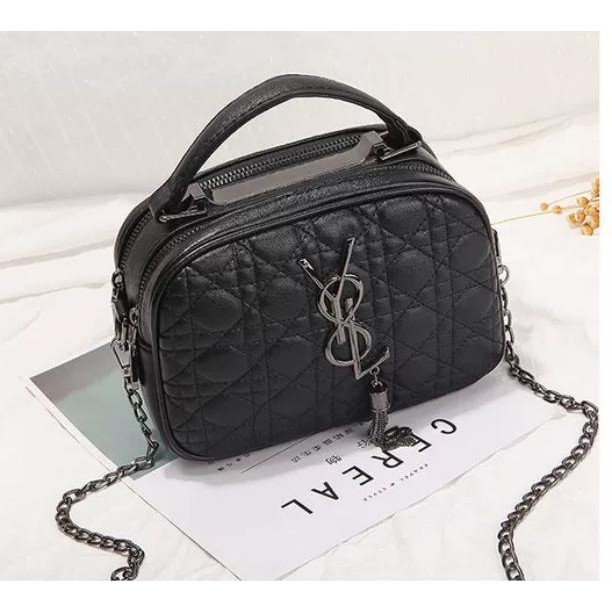 TAS WANITA SELEMPANG HAND BAG  TALI RANTAI FASHION WANITA IMPORT PREMIUM #107345