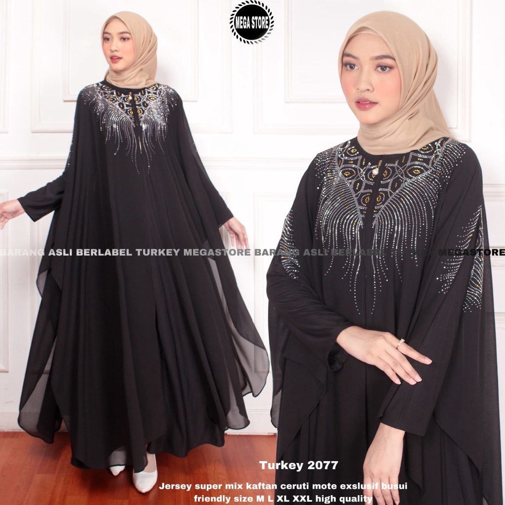 Dress Gamis Turkey Muslim Bordir Ori Berlebel Mega Store