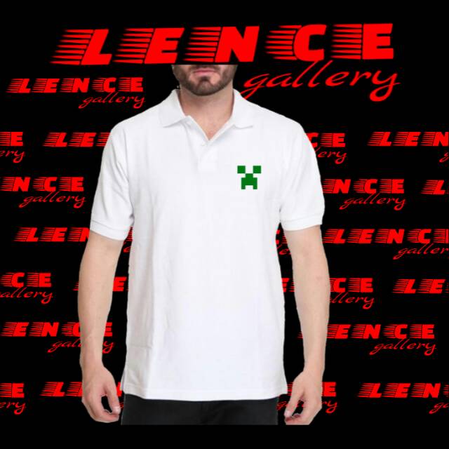 KAOS DISTRO POLO TSHIRT MINECRAFT BAJU T SHIRT KERAH PRIA EKSKLUSIF
