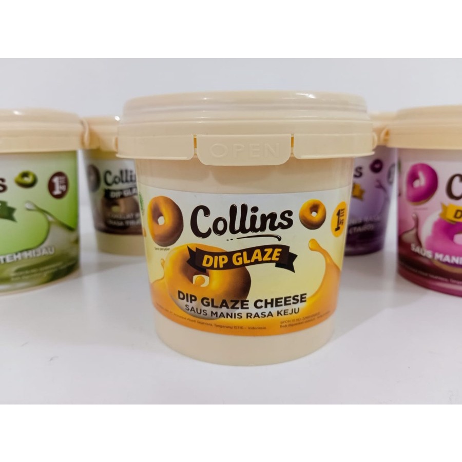 

Dip Glaze Collins Selai Keju Topping Donat Kue Roti Cheese Repack 500g