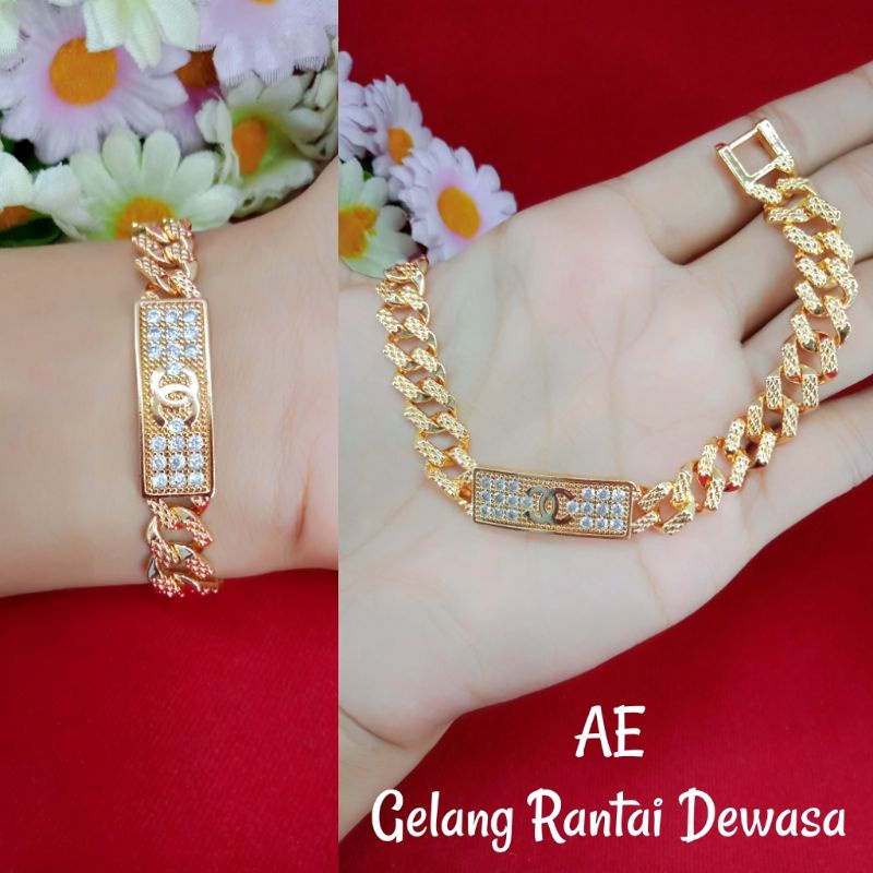 Gelang Tangan Plat Dewasa