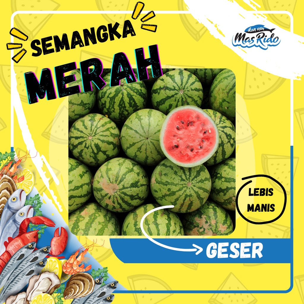 

Semangka Manis NON Biji 1 Buah Besar Super