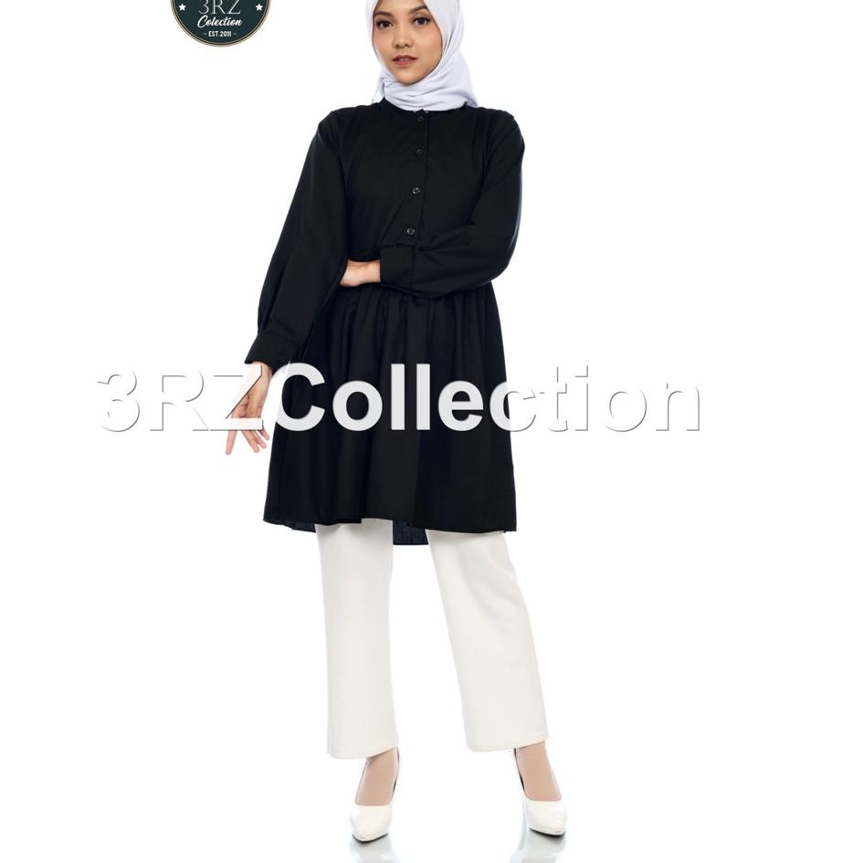 Murah Banget Tunik Putih Wanita Baju Tunik Putih Lis Hitam Pns Seragam Putih Pns Wanita Baju Putih T