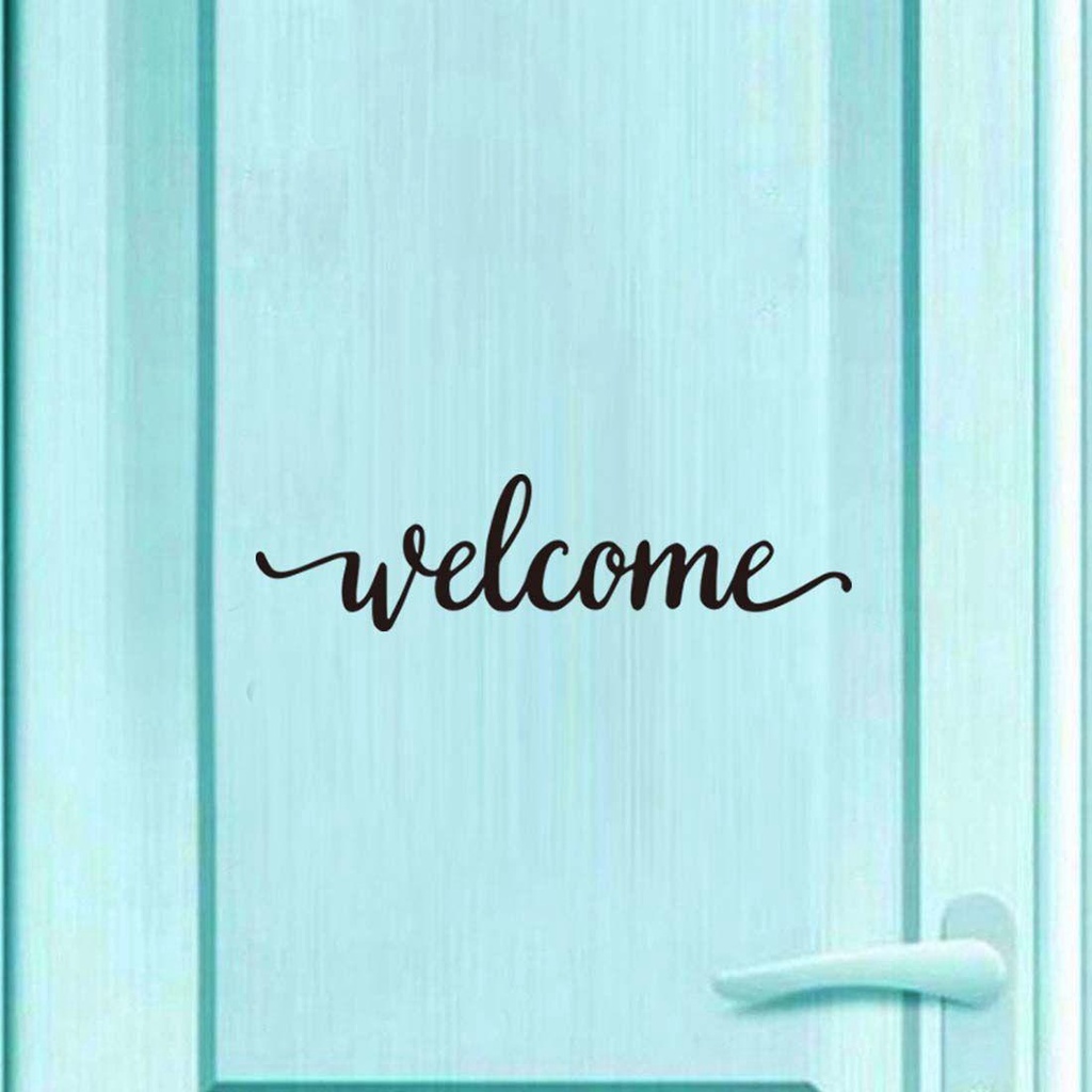 R-flower Welcome Wall Art Sticker Vinyl Ruang Tamu Baru Modern