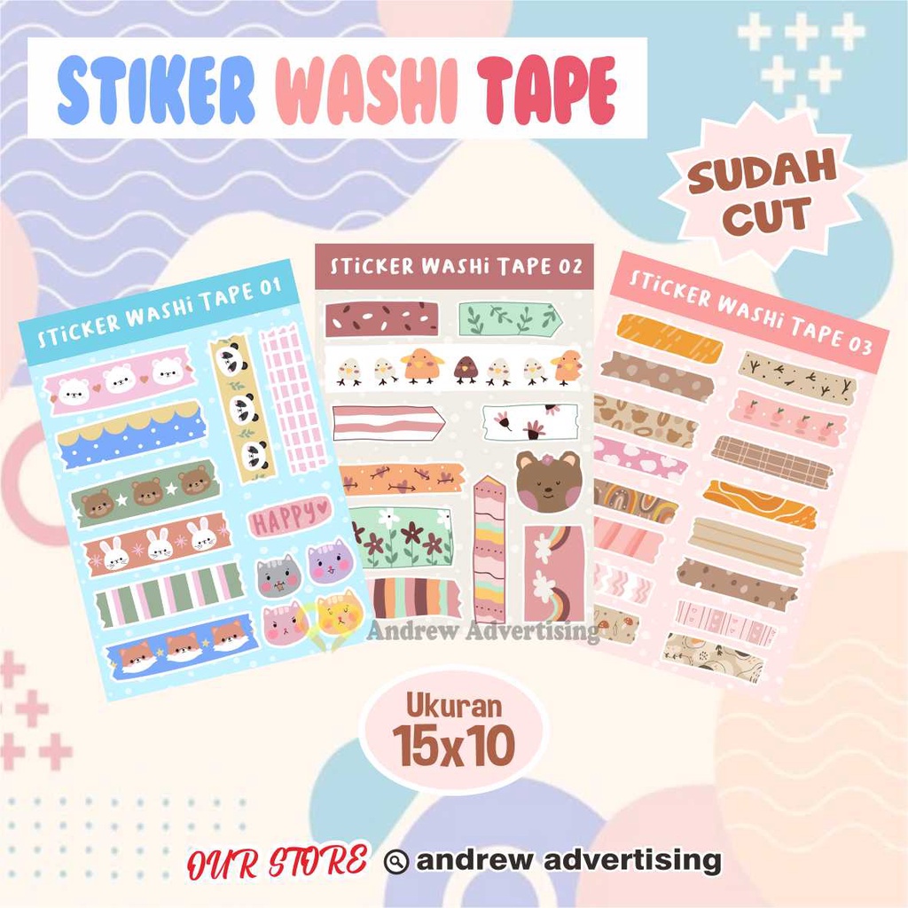 STIKER CUTE DECO STICKER AESTHETIC KOREA CUTE DECO SCRAPBOOK