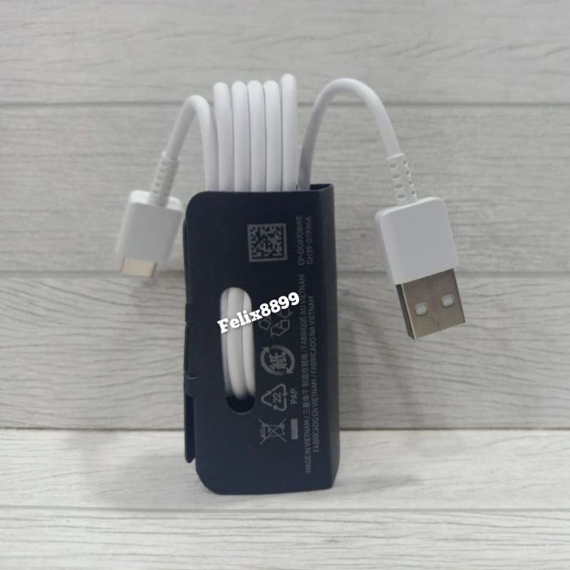 Kabel Data Charger Samsung A20 A30 A31 A50 Original 100% Fast Charging Type C