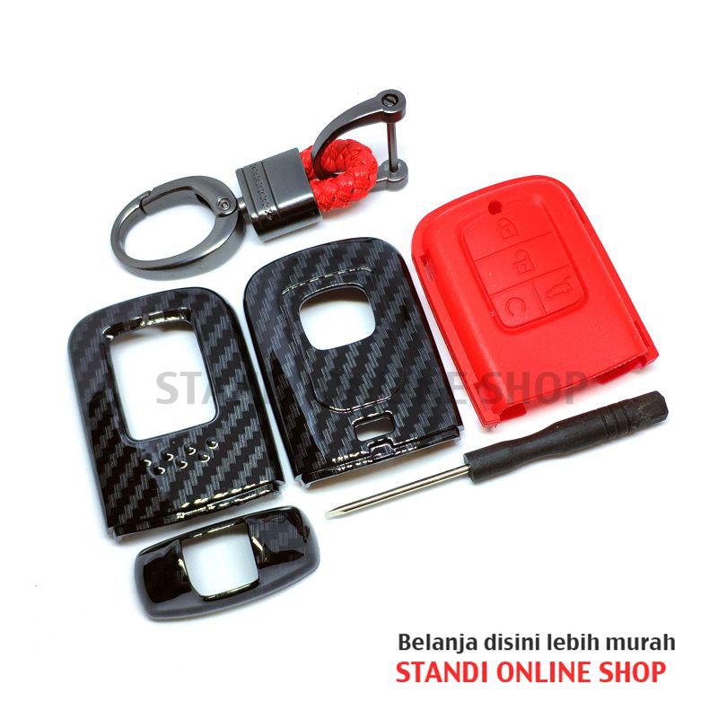 Cover Smartkey Sarung Kunci Remote Smartkey Honda Civic Turbo Merah