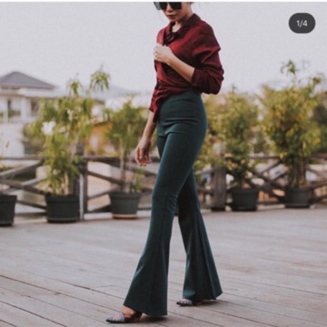 Vanesha Margaretta - 511# celana cutbray bell pants  Bahan Scuba / celana cutbray / palazo pants